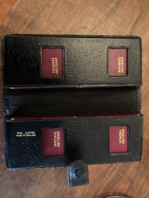 Vintage Burgess and Bowes Midget Four Dictionary Series, Leather Bound-image