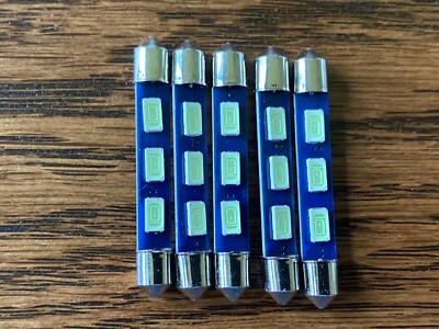 5 New Cool Blue 43mm Festoon Lamp LED Light Bulbs for Fisher 400 500C 600 800C-image