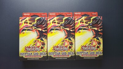 3x Yu-Gi-Oh Egyptian God Deck: Slifer The Sky Dragon [UNLIMITED EDITION]-image