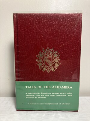 Tales Of The Alhambra Washington Irving 1974 Leather HC Color Engravings Spain-image