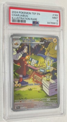 Pokemon TCG CharJabug Temporal Forces Holo PSA Graded 9-image