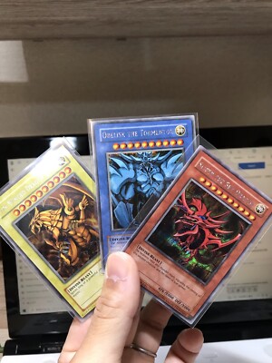 Yugioh GBI-001,002,003 Slifer The Sky Dragon Secret Rare Near Mint-image