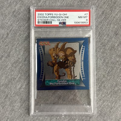 2002 Topps Yu-Gi-Oh! Sticker Collection #7 Exodia Forbidden One Silver PSA 8-image