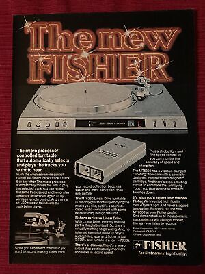 Fisher Controlled Turntable 1980 Print Ad Promo Art - Great to Frame!-image