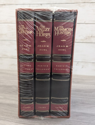 Jean Auel's The Earth's Children Series Books 1-3 Vintage Box Set Hardcover Leat-image