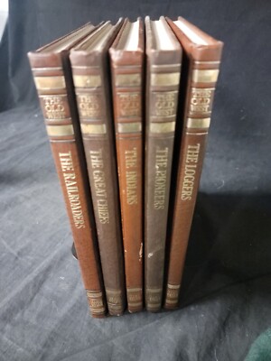 THE OLD WEST Series Time Life Classics Hardcover Leatherette Books - Lot Of 5-image