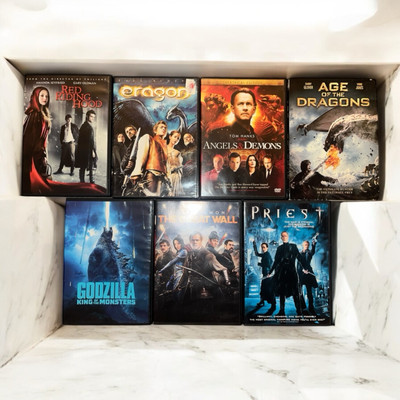 Action 7 DVD Lot Godzilla Age Of The Dragon Eragon Priest The Great Wall Great-image