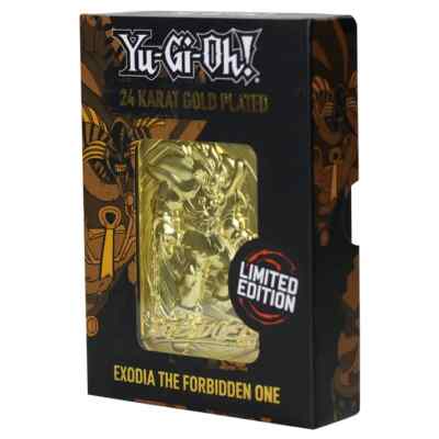 Yugioh Exodia The Forbidden One Metal Card 24k Gold Plated Ingot Official Item-image