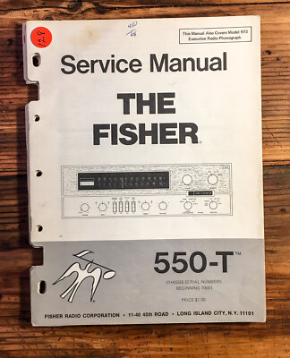 Fisher Model 550-T 550T Receiver  Service Manual *Original*-image