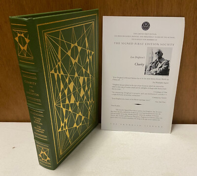 Franklin Library: SIGNED 1st Charity by Len Deighton Leather-image