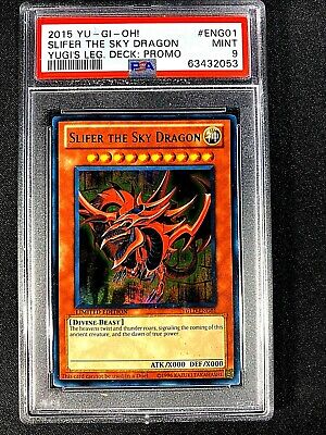 YU-GI-OH! SLIFER THE SKY DRAGON 2015 ENG01 LEGENDARY DECK PROMO PSA 9 MINT G1114-image