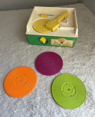 Vintage Fisher Price Sesame Street Music Box Record Player & 3 Records Tested!-image
