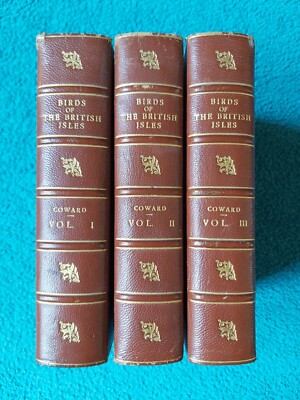 Wayside & Woodland Birds, Series 1, 11 and 111, RARE set,  re-bound in leather-image