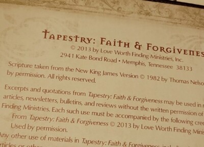 Tapestry  Faith & Forgiveness Leather Bound Adrian Rogers New-image