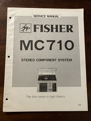 Fisher MC710 Stereo System Turntable Cassette Service Manual OEM Vintage Diagram-image