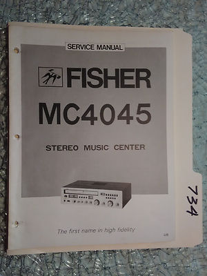 Fisher MC-4045 service manual original repair book stereo receiver tuner radio-image