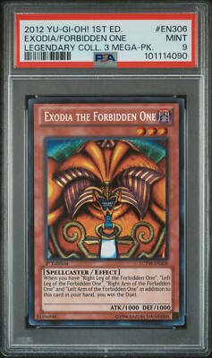 Yugioh - Exodia The Forbidden One LCYW-EN306 1st Edition Secret Rare PSA 9 MINT-image