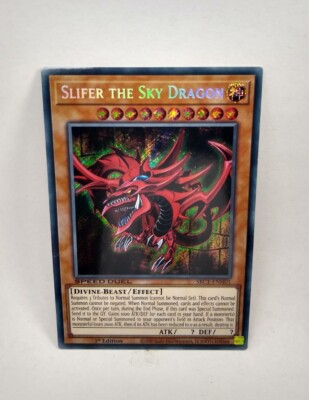 YU-GI-OH! Slifer the Sky Dragon. SBC1-ENH01. 1st Edition Secret Rare Card. TCG-image
