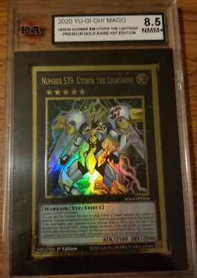 2018 kSA 8.5 YUGIOH LEGENDARY KAIBA 1ST ED NUMBER S39 UTOPIA THE LIGHTNING ⚡️-image