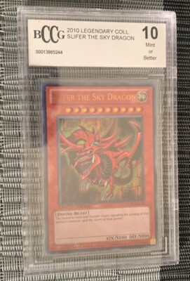 MISSPRINT 2010 Slifer The Sky Dragon Yugioh Legendary Collection BCCG 10 Mint-image