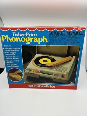 Vintage 1978 Fisher Price Record Player Phonograph + Box Instuctions *Read* C2-image