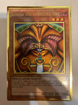 Yu-Gi-Oh! Exodia the Forbidden One MGED-EN005 1st NM - MISPRINT NO HOLO - READ-image