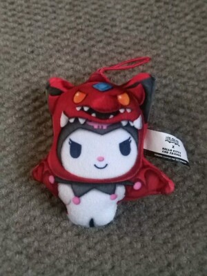 Yugioh x Hello Kitty Sanrio McDonalds Toy  Plush Kuromi x Slifer The Sky Dragon-image