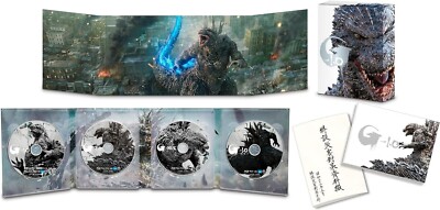 New Godzilla Minus One Deluxe Edition 4K Ultra HD+3 Blu-ray+2 Booklet+Case Japan-image