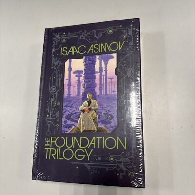 THE FOUNDATION TRILOGY Isaac Asimov Bonded Leather Gilded Ribbon Bookmark SEALED-image