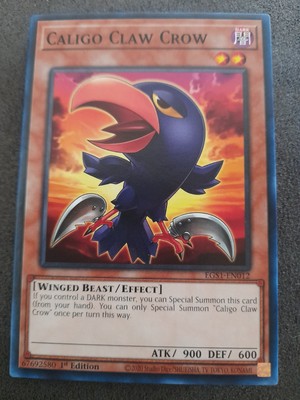 Caligo Claw Crow EGS1-EN012 Egyptian God Deck: Slifer the Sky Dragon 1st Edition-image
