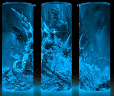 Glow in the Dark Godzilla with MechaGodzilla King of Monsters Cup Mug Tumbler-image