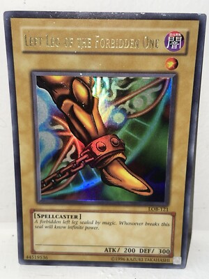 Exodia Left Leg of The Forbidden One Ultra Rare LOB-121  💥LIGHT PLAY💥Yu-Gi-Oh!-image