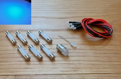 Fisher RS-1022 replacement front  BLUE LED lamps bulbs lights kit set-image