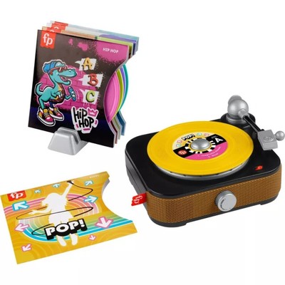 Fisher-Price Rockin' Record Player Musical Toy for Preschool Pretend Play-image