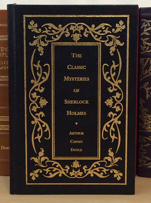 The Classic Mysteries of Sherlock Holmes by Arthur Conan Doyle - leather-bound-image