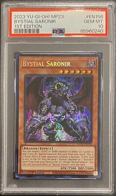 2023 PSA 10 YUGIOH DUELING HEROES MP23 1ST ED SECRET BYSTIAL SARONIR 💫-image
