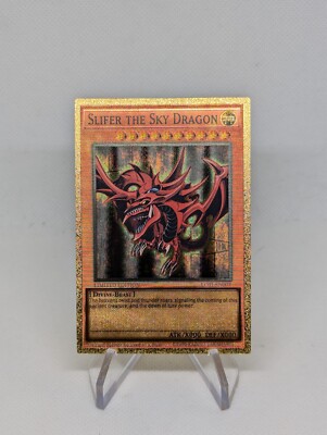 Slifer The Sky Dragon B - Yu-Gi-Oh Unofficial Gold Plastic Card-image