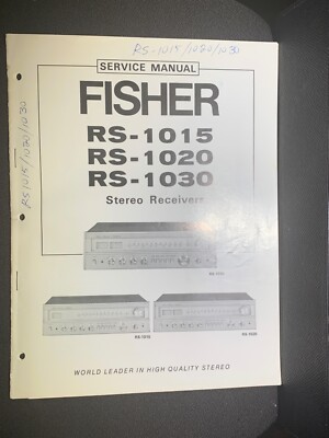 Fisher RS-1015 RS-1020 RS-1030 Service Manual Stereo Receiver Original-image