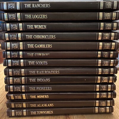 VINTAGE TIME-LIFE BOOKS THE OLD WEST SERIES 13 BOOKS PARTIAL SET LEATHER-image