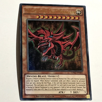 1996 Konami Yo-Gi-Oh! SLIFER THE SKY DRAGON Card LDK2-ENS01 holo-image