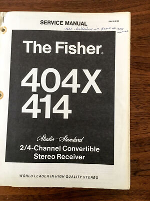 Fisher Model 404X 414 Receiver Service Manual *Original*-image