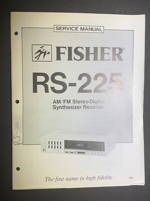 Fisher RS-225 Service Manual AM/FM Stereo Synthesizer Receiver Original-image