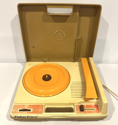 FISHER PRICE PHONOGRAPH RECORD PLAYER MODEL #825 TURNTABLE 1978 VINTAGE ORIGINAL-image