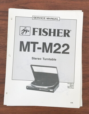 Fisher MT-M22 Record Player / Turntable Service Manual *Original*-image