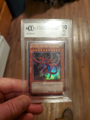 Slifer The Sky Dragon Graded Yugioh Card BCCG 10 Mint Or Better God Card-image