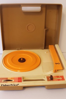 30085 Vintage 1978 Fisher Price Portable Turntable Record Player #825 33 45 RPM-image