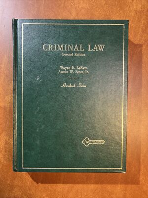 Criminal Law, 2nd ed. / LaFave and Scott (West Pub. Co., 1986, hardback) -image