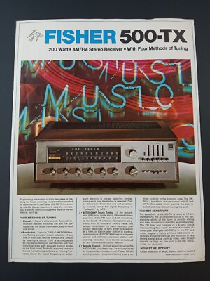 1971 Fisher 500-TX Stereo Receiver Print Ad-image