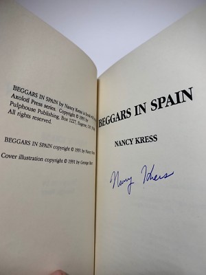 Nancy Kress. Beggars in Spain. Signed 1st ltd deluxe edition leather bound.-image