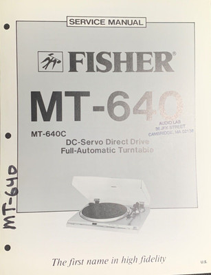 Fisher MT-640 640C Service Manual Direct Drive Full Automatic Turntable Original-image